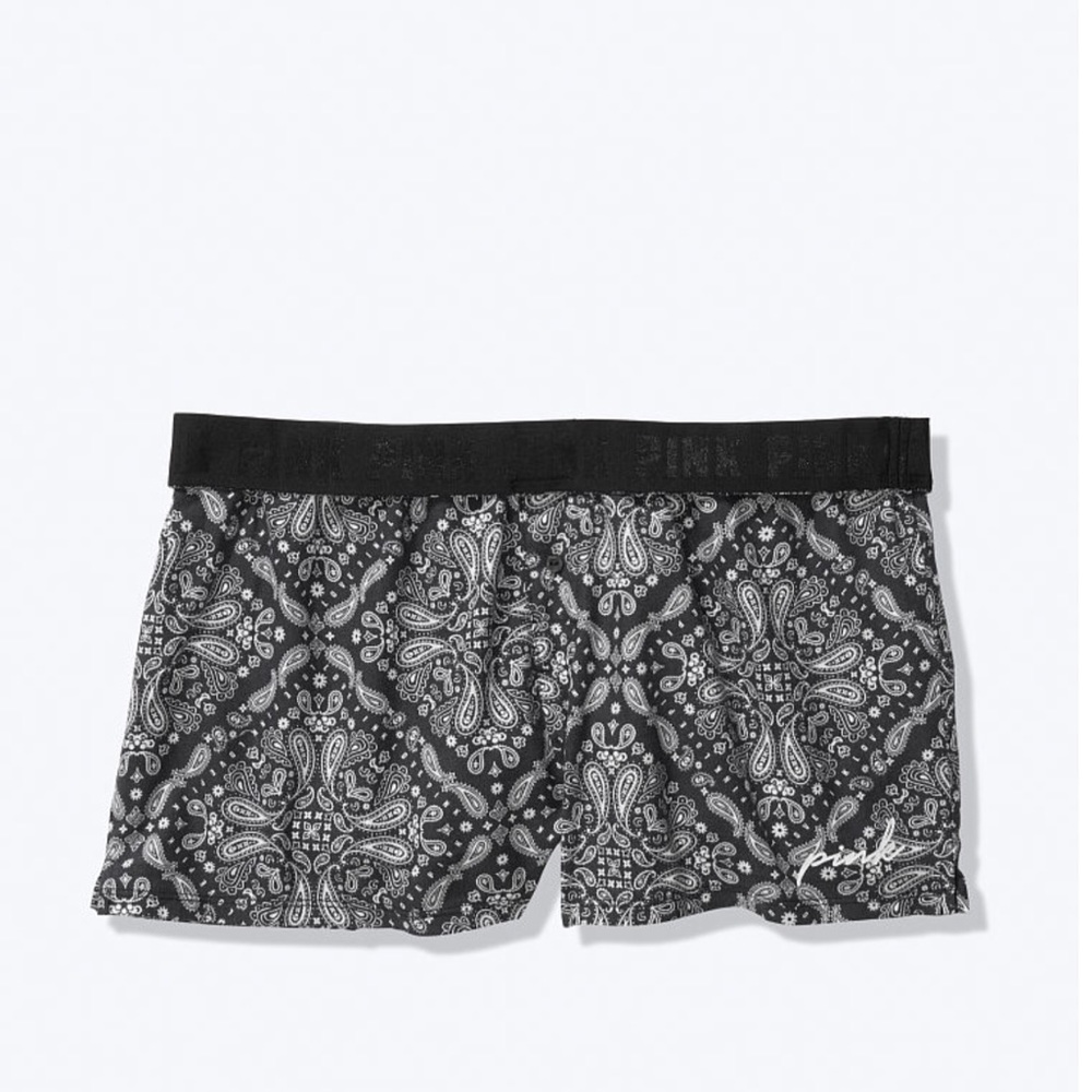 VS PINK BOXY LOGO WAIST SLEEP SHORTS